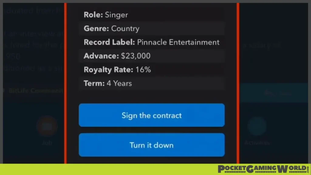 BitLife: Contract