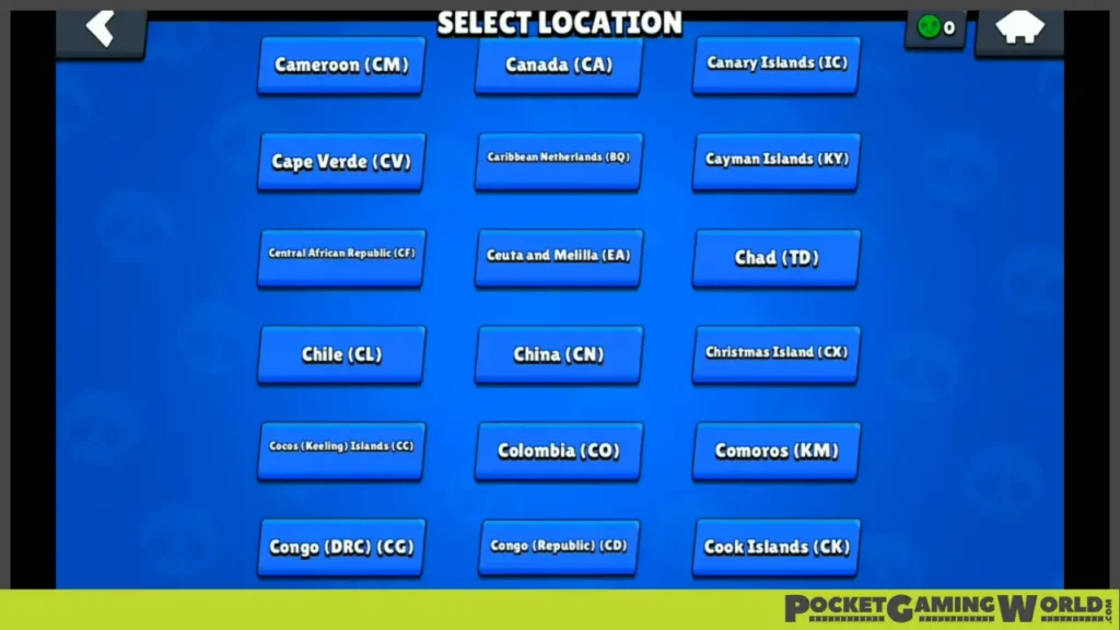 Brawl Stars: Select Server Location